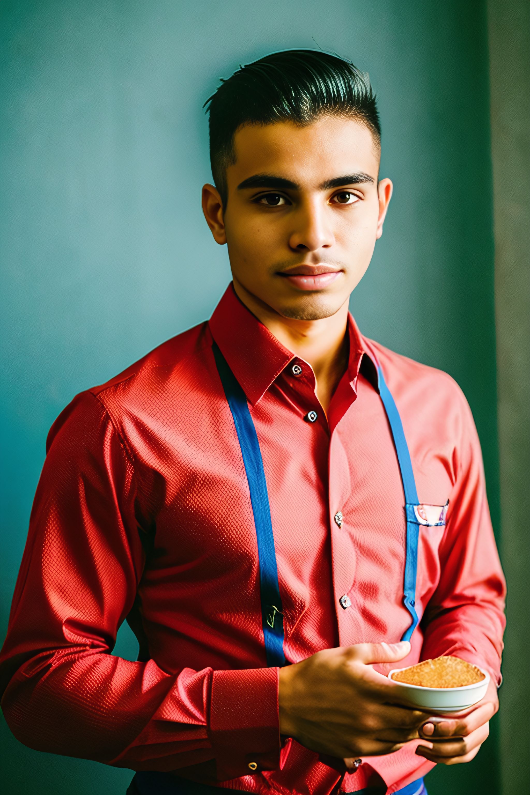 Portrait generated with Stable Diffusion.